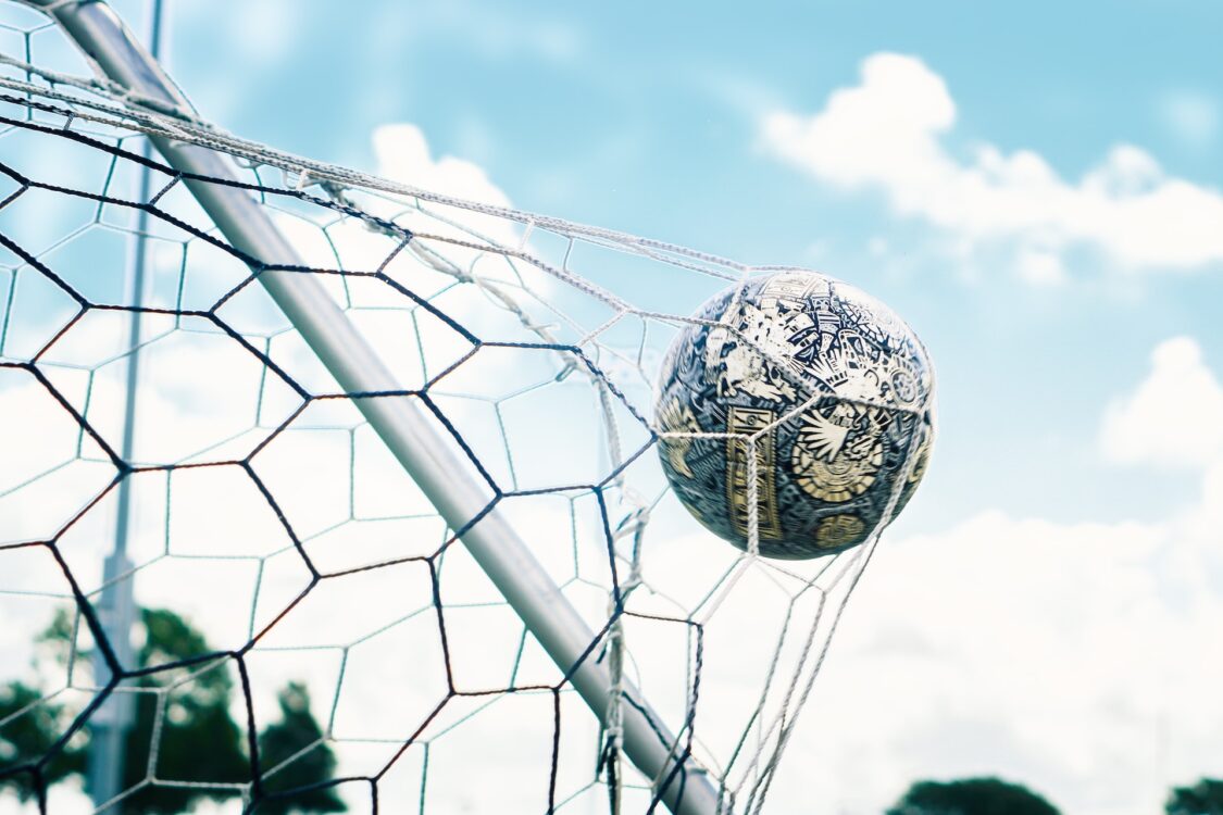 ball in the football goal
