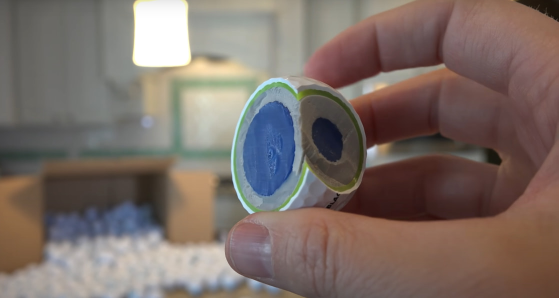 Golf ball, inside view