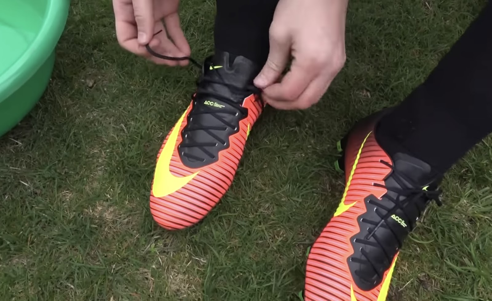man tying his shoelaces
