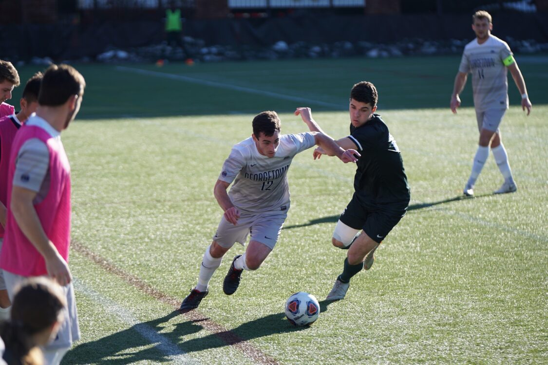 man playing soccer