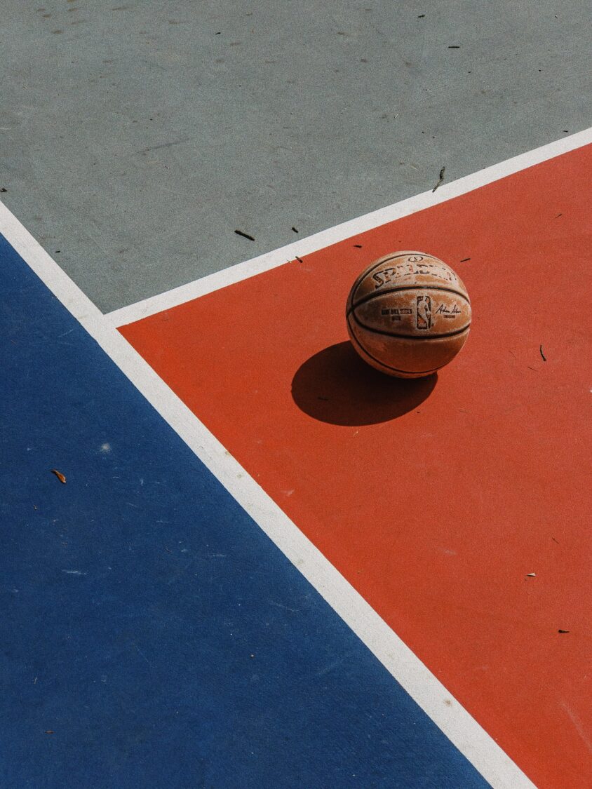 the ball is on the floor