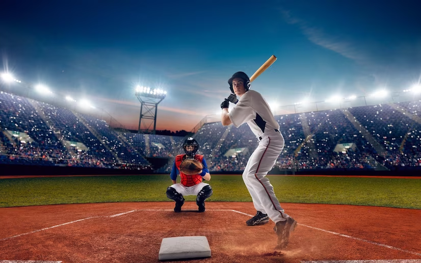 Two Baseball Players in the Stadium During the Game