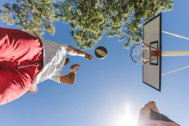 People Play Basketball Outside