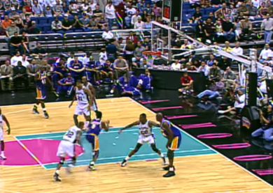 gameplay of Basketball on the stadium