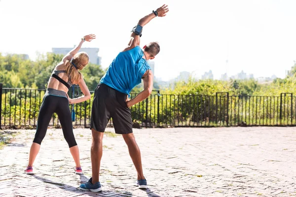 people exercising