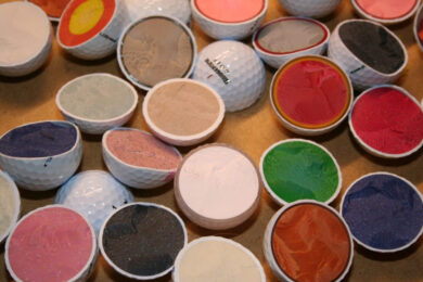 Assorted cut golf balls